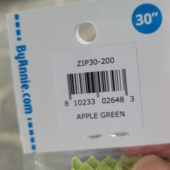 By Annie brand 30" apple green double slide handbag zipper - Picture 2 of 2